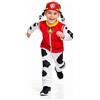 Chaks - Costume da bambino Marshall, set di costumi per Carnevale | Costume ufficiale Paw Patrol, set da 3 pezzi con fascia, maglietta e pantaloni, costume per feste di compleanno per bambini