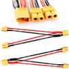 YIXISI 2 Pezzi Cavo Connettore Batteria Parallela XT60, XT60 Splitter Y Cavo 16AWG da 1-Maschio a 2-Femmina, XT60 Parallelo Cavo Connettore Batteria Doppia Estensione Y Splitter, per RC Lipo