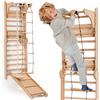 Goodevas Set da Parete Svedese 6 in 1 e Scivolo per Bambini, Versatile, Scala da Arrampicata, Altalena e tavola Scorrevole, Attrezzatura da Gioco Ideale per Interni, per Bambini da 2 a 12 Anni