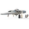 Star Wars Micro Galaxy Squadron Sith Infiltrator - Veicolo da 10 pollici con Speeder da 6,3 cm con supporto e due accessori per micro figure da 2,5 pollici