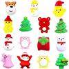 POPOYU 15 pezzi Natale Antistress Assortiti Squishy,Squeeze Toys Squishy Giocattoli per Bambini,Kawaii Mini Mochi Natale da Spremere Squishies per Bambini Regalini Festa Xmas Party Bags Fillers
