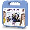 Chicos - Valigetta Artista Bambini | Kit Disegno con 33 Accessori | Set Colori, Gessetti e Pennarelli Portatile | Colora e Disegna Ovunque | Gioco di Imitazione Creativo 3+ Anni (87101)