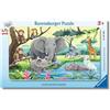 Ravensburger - Animali Dell'Africa, Puzzle 3+ Anni, 15 Pezzi Con Cornice | Puzzle educativo degli Animali dell'Africa con 15 pezzi e cornice inclusa, ideale per bambini dai 3 anni e come idea regalo.