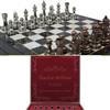 Antochia Crafts Set di scacchi personalizzati da 30 cm, in scatola personalizzata e figure in metallo, idea regalo per figlio, marito, padre per compleanno, anniversario, Natale