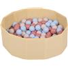 Selonis Piscina Pieghevole Con 100 Palline Colorate, Beige Chiaro:Beige Pastello/Blu Pastello/Salmone