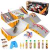 CS COSDDI Set di rampa per dita, per skateboard, mini skateboard, skate park, truck board, rampa per dita, giocattolo educativo, regalo per bambini