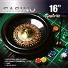 DA VINCI 16-Inch Roulette Wheel Game Set with 120 11.5-gram Chips, Full Size 3'x6' Felt Layout, and Rake