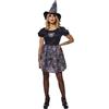 Rubie's RUBIES Costume Strega Spiderweb Glow in Dark per donna, Vestito e capello, Ufficiale Rubies per Halloween, Carnevale, Feste e cosplay
