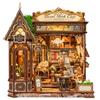 Spilay Kit fai da te in miniatura per adulti, kit casa delle bambole in | Con luce calda e mobili, set da costruzione in legno per libreria, esposizione della casa e regali creativi per gli amanti