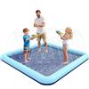 Lubolee - Tappetino con spruzzi d'acqua quadrato per bambini e cani, tappetino antiscivolo per giochi in acqua per bambini, bordo rinforzato per giochi in acqua da giardino all'aperto per bambini