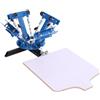 VEVOR Macchina Serigrafica a 4 Colori e 1 Stazione Dimensioni 540 x 450 mm, Ruotabile a 360°, in Acciaio al Carbonio Verniciato a Polvere, per Personalizzazione di Magliette a Casa e Uso Commerciale