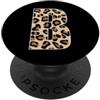 Leopard Alphabet Initial Letter Apparel Lettera B con stampa ghepardo - lettera B leopardata PopSockets PopGrip Adesivo
