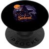 Vintage Salem Massachusetts Retro Witch Vintage Salem Massachusetts Halloween Skyline Cityscape PopSockets PopGrip Adesivo