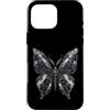Pink Cowgirl Disco Custodia per iPhone 16 Pro Max Specchio da discoteca con falena floreale scura, mosaico, gotico