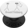 Dibba Designs Figura stilizzata rapina rapina armata uomo stampato divertente PopSockets PopGrip Adesivo