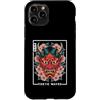 Japanese Aesthetic by Tokyo Waves Custodia per iPhone 11 Pro Maschera Yokai Oni giapponese del demone del diavolo Hannya con fiori di ciliegio