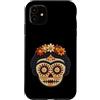Dia De Los Muertos Master Builder Buildi Custodia per iPhone 11 Giorno Di Morti Dia De Los Muertos Messicano Costruttore Di Mattoni Floreali
