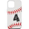Baseball Phone Accessories & Home Decora Custodia per iPhone 12 Pro Max Baseball Player #4 Back No 4 Baseball Pit Design Sports