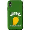Mango Costume Comedy Custodia per iPhone X/XS Divertente scherzo sulla frutta del costume umano di Halloween con mango