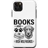 Funny Irish Wolfhound And Book Designs Custodia per iPhone 11 Pro Max Libri E Levrieri Irlandesi Divertente Irish Wolfhound