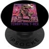 Halloween Glam Retro Vintage Comics Pop T-Rex Frankenstein Mostro Dinosauro Tyrannosaurus Spooky PopSockets PopGrip Adesivo