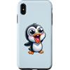 Happy Penguin Funny Bird Cartoon Custodia per iPhone XS Max Design con simpatico cartone animato con pinguino che balla