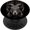 Majestic Goat Face Wildlife Nature Art Ram Goat Face Farm Bestiame Capra Animale PopSockets PopGrip Adesivo