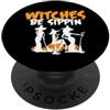 Miftees Halloween Tees Strega Vino Halloween Streghe Be Sippin PopSockets PopGrip Adesivo