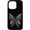 Pink Cowgirl Disco Custodia per iPhone 13 Pro Specchio da discoteca con falena floreale scura, mosaico, gotico