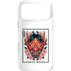 Hannya Oni Mask Aesthetic By TW Custodia per iPhone 17 Pro Max Maschera Yokai Oni giapponese del demone del diavolo Hannya con fiori di ciliegio