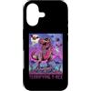 Halloween Glam Retro Vintage Comics Pop Custodia per iPhone 17 T-Rex Frankenstein Mostro Dinosauro Tyrannosaurus Spooky