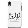 Dibba Designs Custodia per iPhone XR Figura stilizzata rapina rapina armata uomo stampato divertente