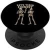 BW Halloween Let's Tibia Onesto Divertente Scheletro Anatomia Giochi di parole Halloween PopSockets PopGrip Adesivo