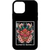 Japanese Aesthetic by Tokyo Waves Custodia per iPhone 12 mini Maschera Yokai Oni giapponese del demone del diavolo Hannya con fiori di ciliegio