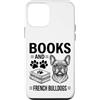 Funny French Bulldog And Book Designs Custodia per iPhone 12 mini Libri E Bulldog Francesi Divertente Bulldog Francese