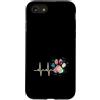 Vet Tech Veterinary Assistant Veterinari Custodia per iPhone SE (2020) / 7/8 Acquerello Cane Zampa Stampa Battito Cuore Vet Tech