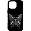 Pink Cowgirl Disco Custodia per iPhone 16 Pro Specchio da discoteca con falena floreale scura, mosaico, gotico
