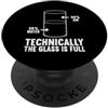 Funny Scientist Student Physics Science Tecnicamente il vetro è chimica completa Scienza Geek Fisica PopSockets PopGrip Adesivo