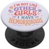 Great Woman Studio Divertente citazione di emorroidi umorismo per le donne PopSockets PopGrip Adesivo