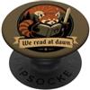 We Read At Dawn Divertente panda rosso lettura libro Fantasy Reader PopSockets PopGrip Adesivo