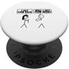 Dibba Designs I Got Your Back - Figura stilizzata anteriore stampata divertente PopSockets PopGrip Adesivo