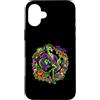 Halloween Glam Retro 90s Graffiti Pop Ar Custodia per iPhone 16 Plus Flamingo Frankenstein Mostro Spettrale Spaventoso Infestato Horror