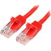 StarTech Cavo Ethernet Cat5e Antigroviglio 2m, PoE, Rosso (45PAT2MRD) | Cavo Patch UTP, Conduttori in Rame, Supporta Gigabit Ethernet