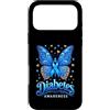 November Diabetes Awareness Men Women Gi Custodia per iPhone 17 Pro Max Diabetes Awareness Gifts Butterfly Diabetes Blue Ribbon T1D
