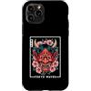 Japanese Oni Mask Aesthetic By TOKYO WAV Custodia per iPhone 11 Pro Maschera Yokai Oni giapponese del demone del diavolo Hannya con fiori di ciliegio
