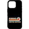 Retro Name Vault Custodia per iPhone 16 Pro ALBANO Retro 70s 80s Sunset Stripe