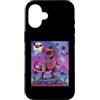 Halloween Glam Retro Vintage Comics Pop Custodia per iPhone 16 T-Rex Frankenstein Monster Dinosaur Tyrannosaurus Spaventoso