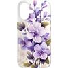White Violet Purple Lavender Lilac Flora Custodia per iPhone 17 Fiori botanici floreali bianchi viola viola lavanda lilla