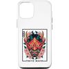 Hannya Oni Mask Aesthetic By TW Custodia per iPhone 12/12 Pro Maschera Yokai Oni giapponese del demone del diavolo Hannya con fiori di ciliegio