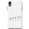 Dibba Designs Custodia per iPhone XR Evolution of Office Worker Moody - Figura stilizzata stampata divertente